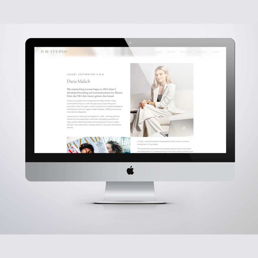 DM Studio Luxury Copywriter website design london7